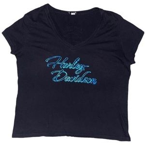 Vintage Y2K Harley Davidson Motorcycles Pampa Bay V-Neck T-shirt T-shirt